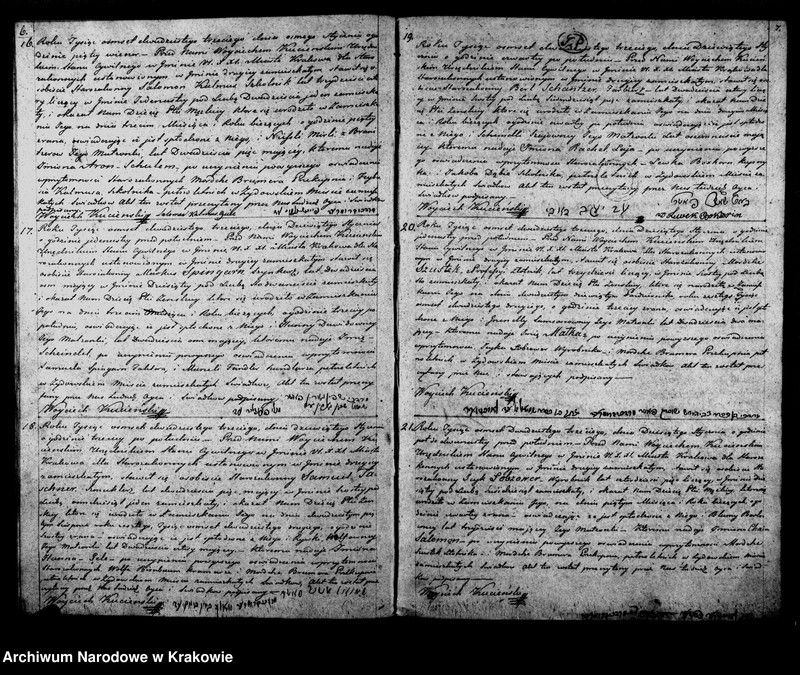 image.from.unit.number "Akta Stanu Cywilnego Księga Isza Obeymująca Akta Urodzenia Przyznania i Przysposobienia Osob Starozakonnych w Gminie VI. X. XI. M: W: Krakowa na Rok 1823"