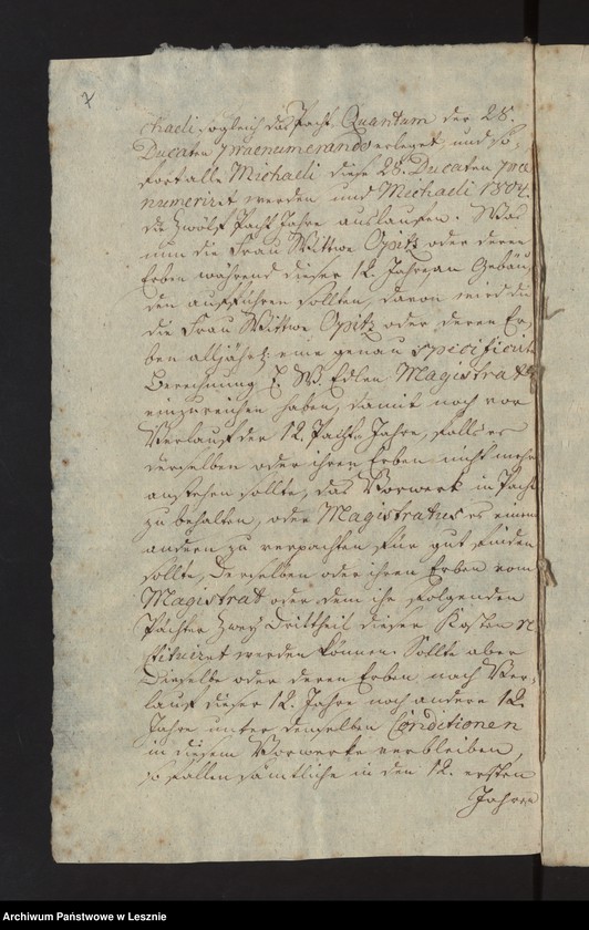 image.from.unit.number "[Die Sachen des Magistrats zu Lissa wider den Pächter zu Pilz-Vorwerk, Justitiarius Opitz, wegen röckständiger Pacht]"