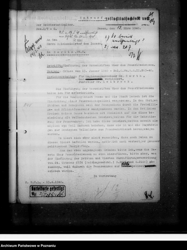 Obraz 17 z jednostki "Einführung von Vorschiriften des Feuerlöschwesens"