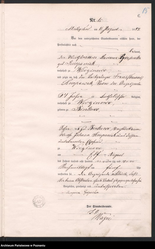 Obraz 18 z jednostki "Księga zgonów"