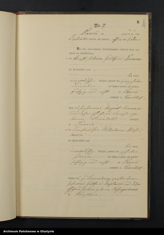 image.from.unit.number "Heiraths-Neben-Register Nr 1 - 11"