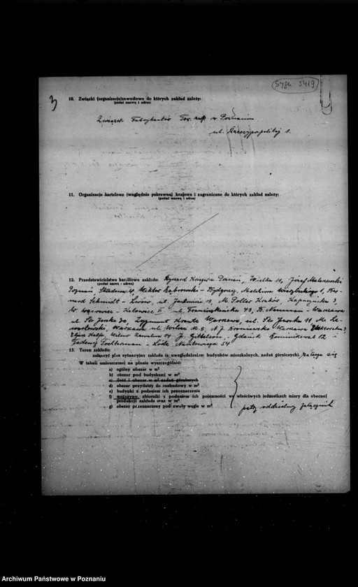 Obraz 7 z jednostki "Kwestionariusz tkalni Spółki z o.o. w Środzie"