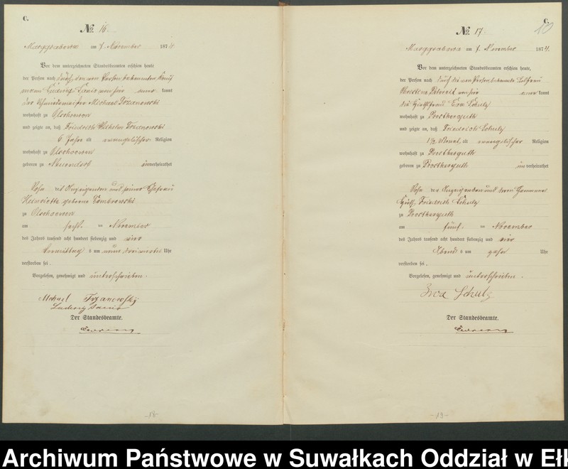 image.from.unit.number "Haupt-Sterbe-Register des Königlich Preussischen Standes-Amtes Landgemeinde Marggrabowa Kreis Oletzko"