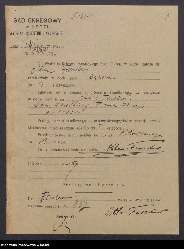 Obraz 3 z jednostki "Otton Ferster - Dom Handlowy"