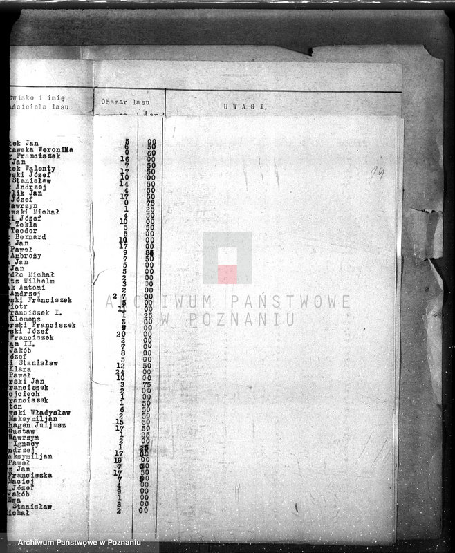Obraz 18 z jednostki "/Spis właścicieli lasów z terenu powiatu czarnkowskiego"
