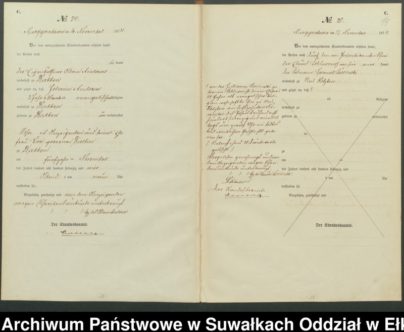image.from.unit.number "Haupt-Sterbe-Register des Königlich Preussischen Standes-Amtes Landgemeinde Marggrabowa Kreis Oletzko"
