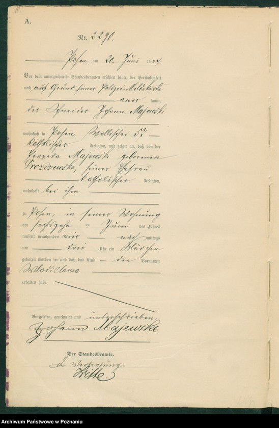 Obraz 11 z jednostki "Księga miejscowa urodzeń tom V"