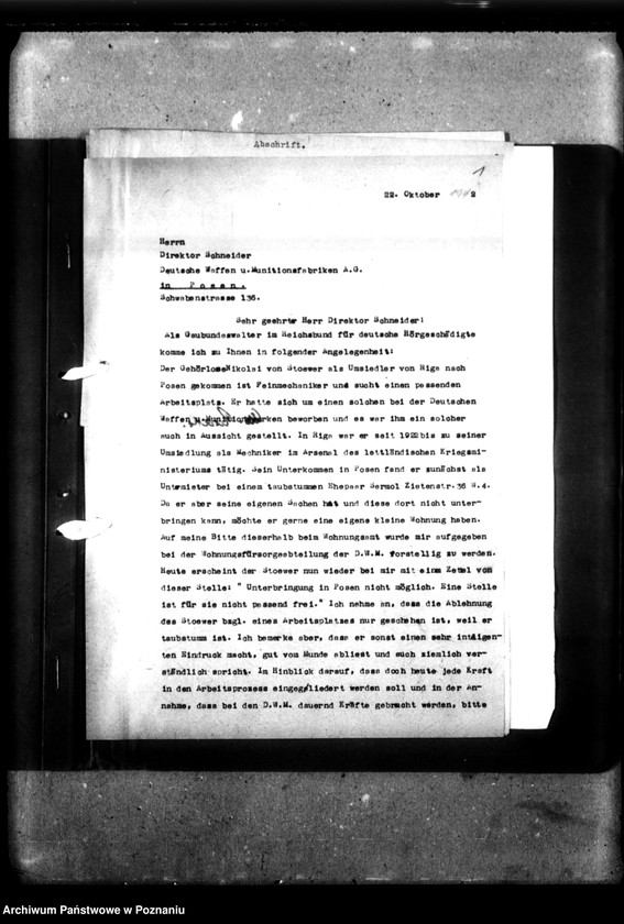 Obraz 6 z jednostki "[Korespondencja w sprawie zatrudnienia osób głuchoniemych]."