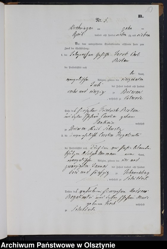 image.from.unit.number "Heiraths-Neben-Register Nr 1 - 20"