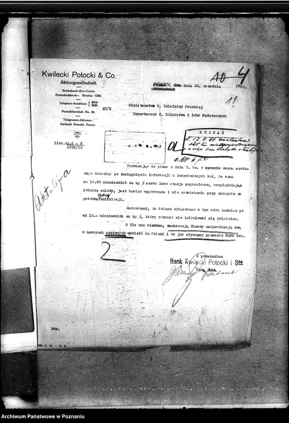 Obraz 15 z jednostki "Sprawy szczegółowo-administracyjne Sztuczne nawozy azotowe"