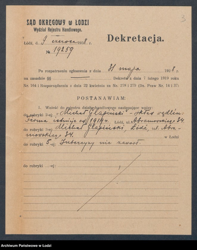 Obraz 5 z jednostki "Michał Glapiński – skład wędlin"