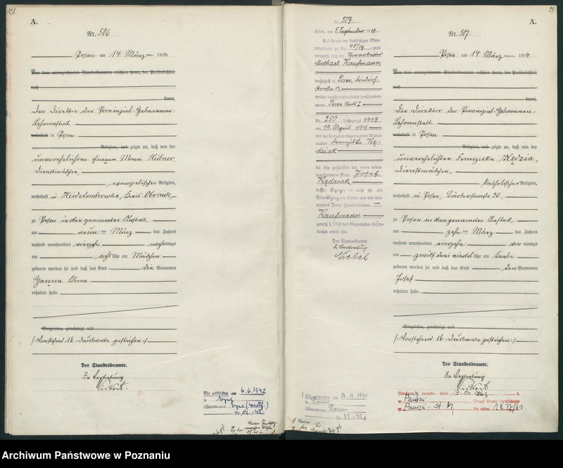 Obraz 17 z jednostki "Księga miejscowa urodzeń tom II [Rejestr główny urodzeń]"