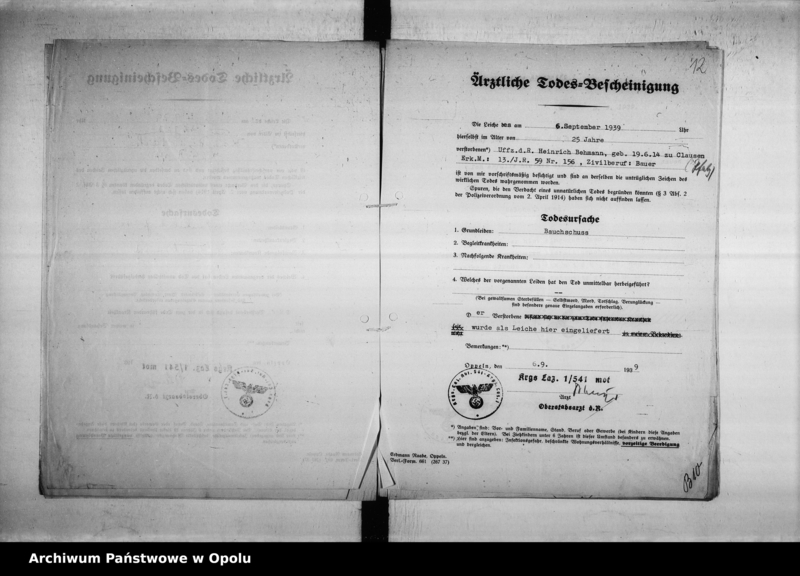 Obraz 18 z jednostki "Kriegssterbefälle 1939"