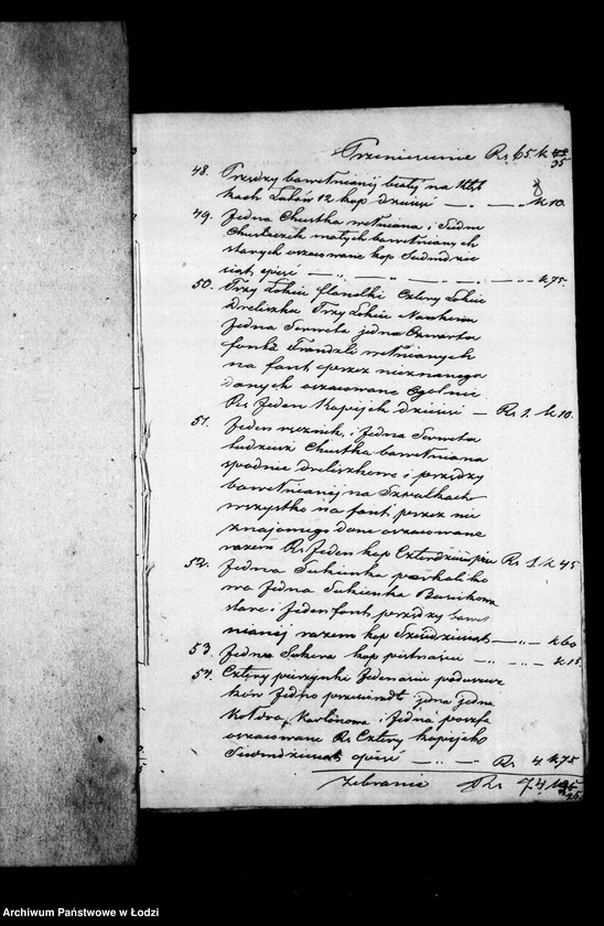 Obraz 12 z jednostki "Akta tyczące się spisu inwentarza pozostałości po zmarłym Gotfrydzie Katałowskim"