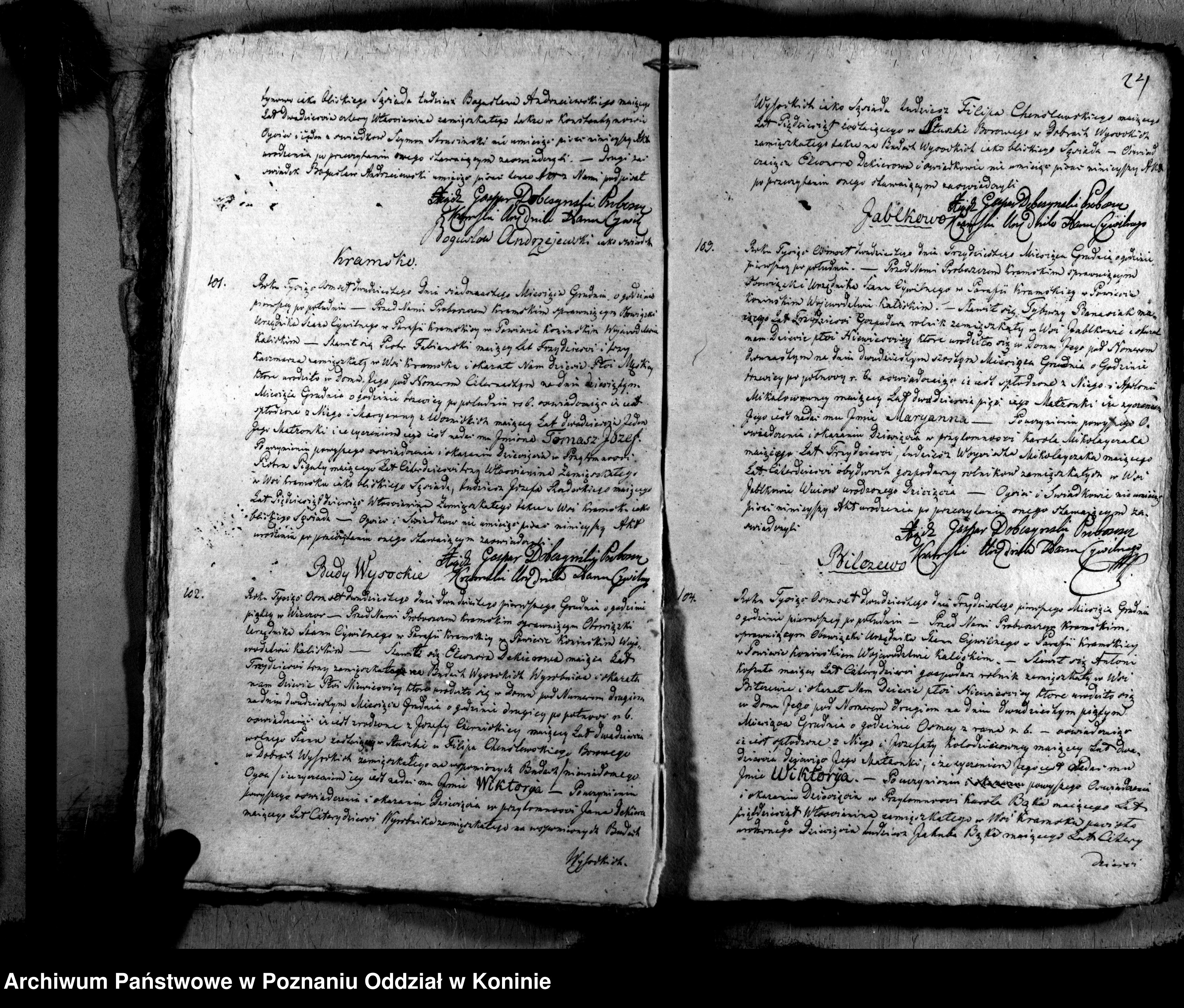 Skan z jednostki: Akta urodzonych, zaślubionych i zmarłych