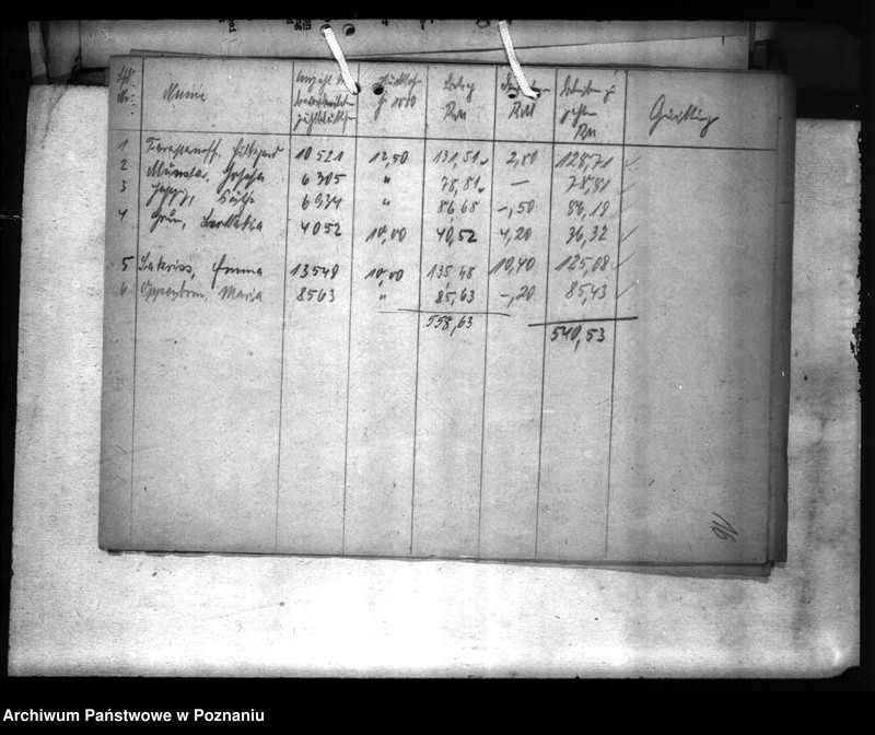 Obraz 20 z jednostki "Reichsfinanzstatistik 1943 des andkreises Turek"