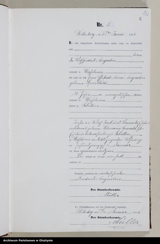 image.from.unit.number "Sterbe-Neben-Register Nr 1 - 154"