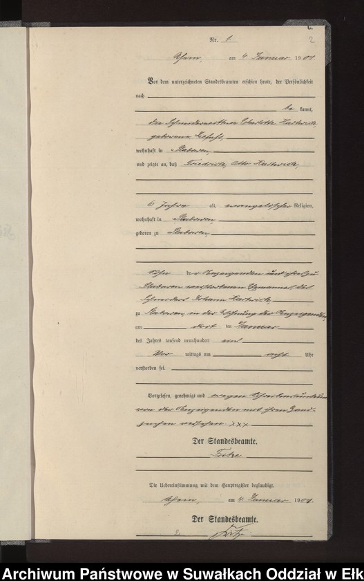 image.from.unit.number "Sterbe-Neben-Register des Königlichen Preussischen Standes-Amtes Gneist Kreis Loetzen"