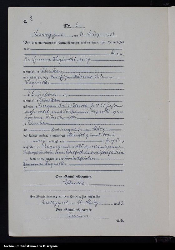 image.from.unit.number "Sterbe-Neben-Register Nr 1 - 16"