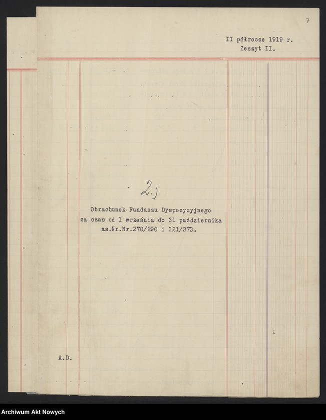 image.from.unit.number "Sprawozdania z funduszu dyspozycyjnego. Korespondencja w sprawach finansowych"