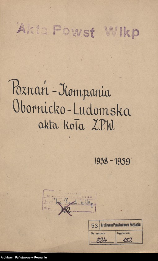 image.from.unit.number "Poznań - Kompania Obornicko - Ludomska akta koła."