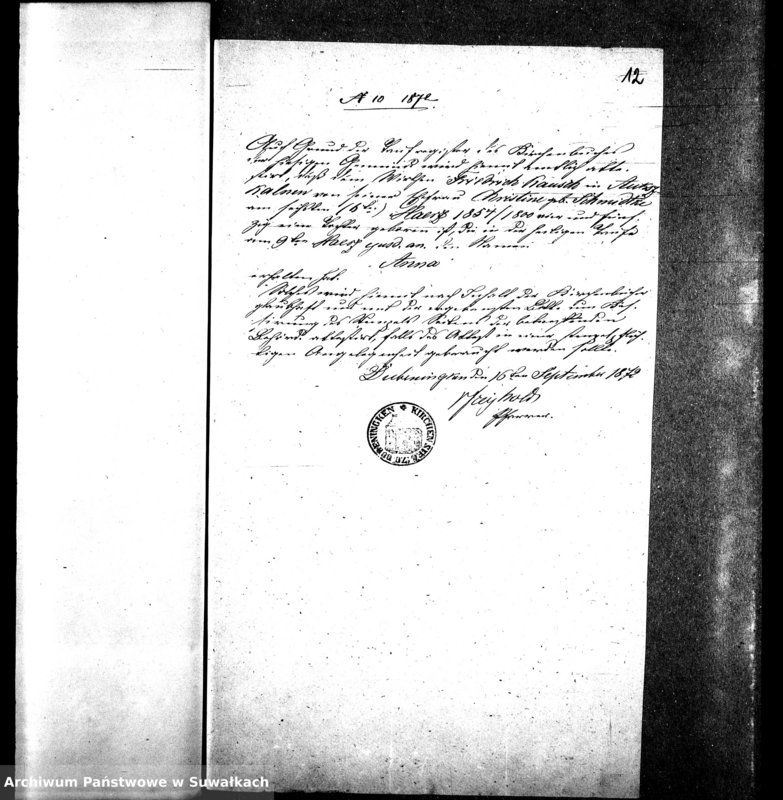 image.from.unit.number "Dokumenty k aktam o brakosočetavšichsja v Evangeličesko-Augsburgskom Vižajnskom Prichode v 1872 godu"