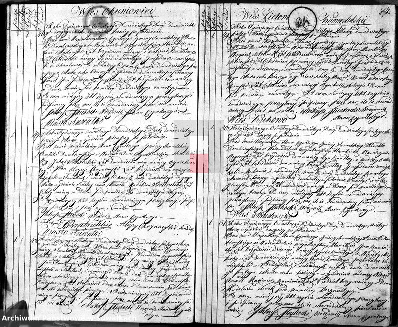 image.from.unit.number "Akta zejścia urzędnika stanu cywilnego gminy suwalskiey na rok 1820"