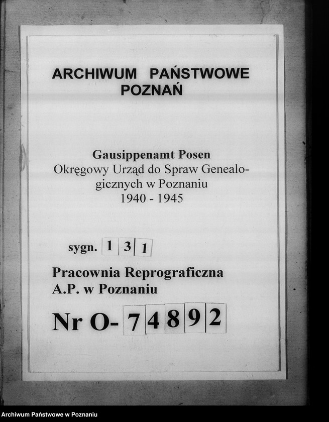 Obraz 1 z jednostki "[Korespondencja w sprawach organizacyjnych, sprawozdanie z działalności], Kreissippenamt Warthbrücken [Koło]"
