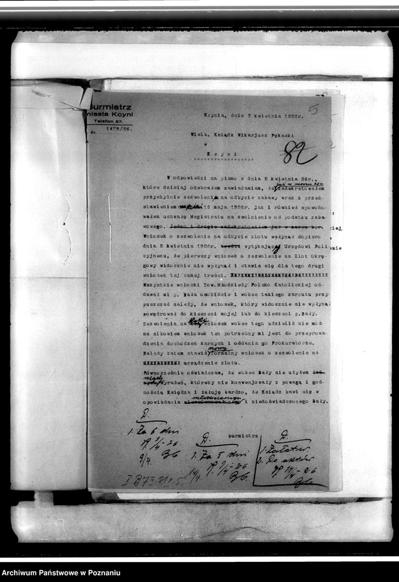 Obraz 9 z jednostki "Korespondencja w sprawach organizacyjnych i personalnych Towarzystwa"