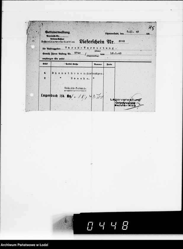 Obraz 8 z jednostki "Nicht erledigte Lieferscheine"