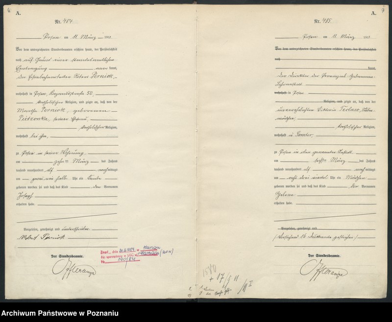 Obraz 6 z jednostki "Księga miejscowa urodzeń tom II [Rejestr główny urodzeń]"