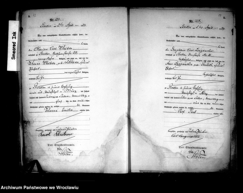 image.from.unit.number "Geburts-Haupt-Register Breslau I 1877 Band 3"