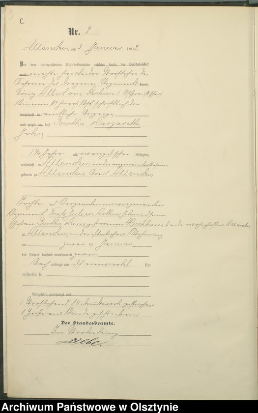 image.from.unit.number "Sterbe-Haupt-Register Tom I,Nr 1 - 394"