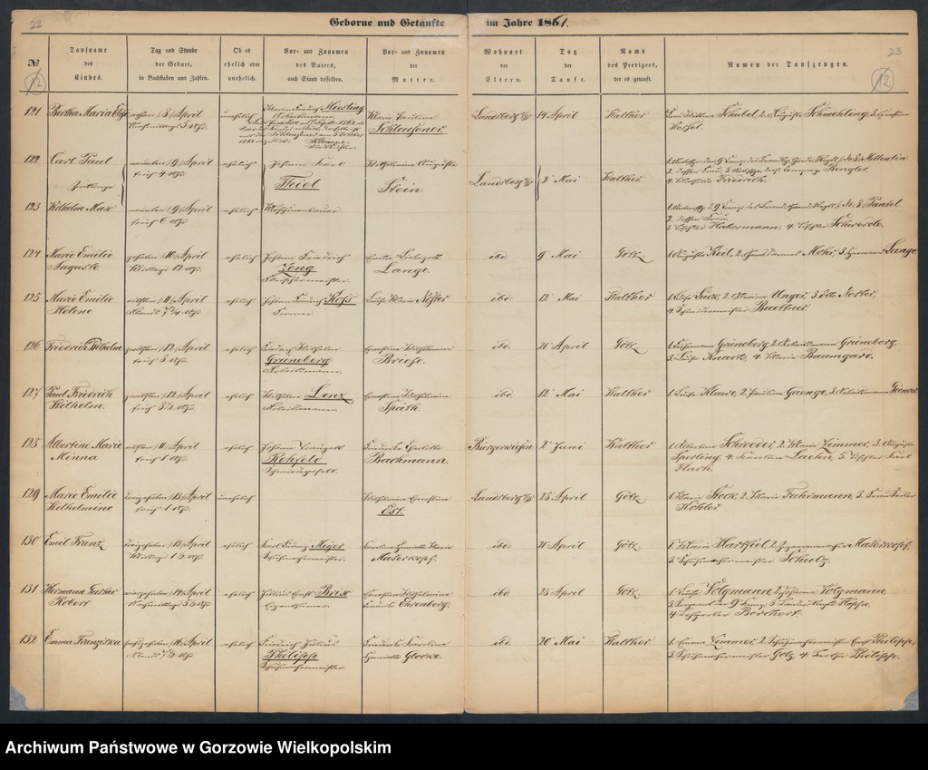 image.from.unit.number "Duplikate der Hauptkirche zu Landsberg an der Warthe (zawiera też księgę zgonów Konkordien Kirche mit der reformirten und Militair Gemeinde z 1861 r.)"