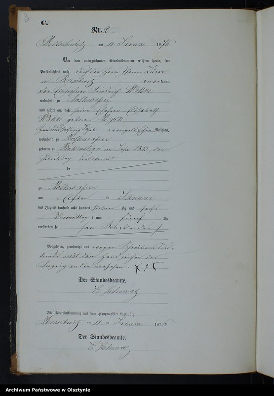image.from.unit.number "Sterbe-Neben-Register Nr 1 - 71"
