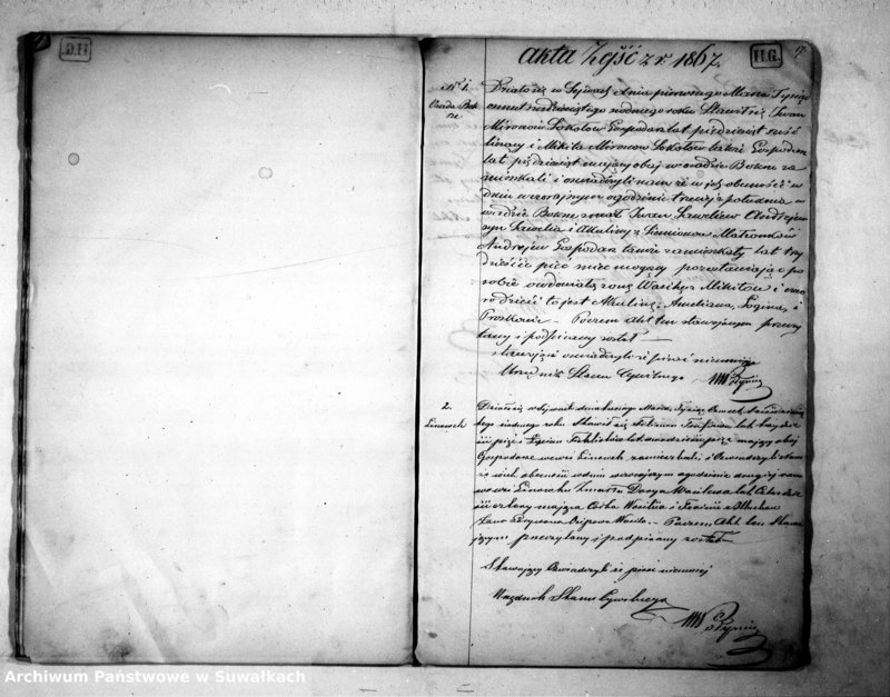 image.from.unit.number "Duplikat akt urodzenia, zaślubin i zejść sekty filiponów gminy Sejwy na rok 1867"