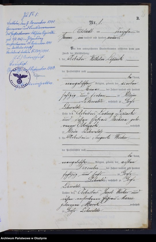 image.from.unit.number "Heiraths-Neben-Register Nr 1 - 20"