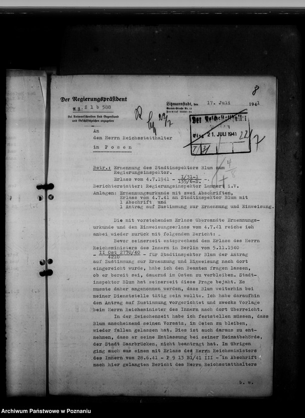 Obraz 13 z jednostki "Abordnung von Beamten"