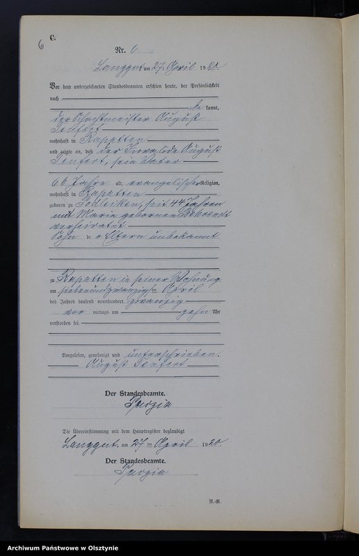image.from.unit.number "Sterbe-Neben-Register Nr 1 - 23"