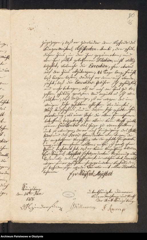 image.from.unit.number "In S. [Sachen] des Kunst=Waid und Schön=Färbers Johann Michael Zerwendt in pto: Emigrantionis"