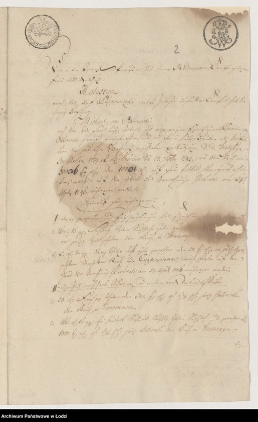 Obraz z jednostki "Akta tyczące się tytułu własności dóbr maluszyńskich"