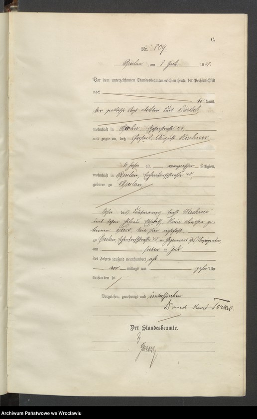 image.from.unit.number "Sterbe-Haupt-Register Breslau IV 1908 Band 3"