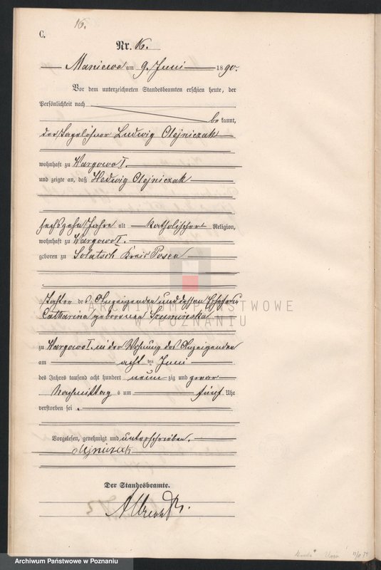 Obraz 19 z jednostki "Księga zgonów"