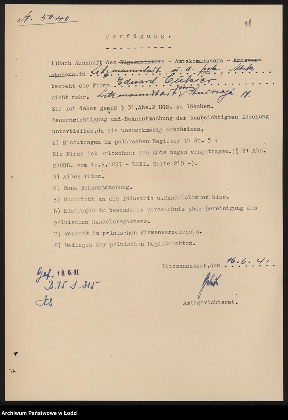 Obraz 13 z jednostki "Edward Cukier – sprzedaż odpadków bawełnianych"