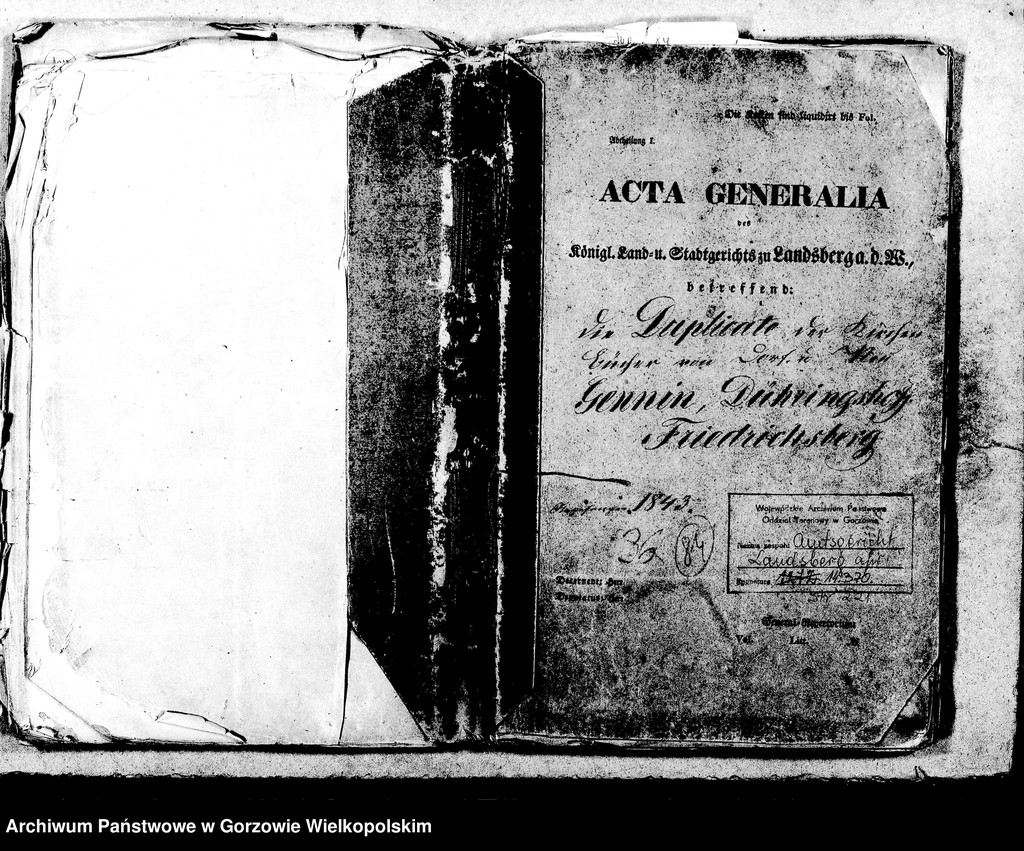 image.from.unit.number "Duplikate der Kirchenbücher von Gennin (Jenin), Dühringshof (Bogdaniec), Friedrichsberg (Motylewo), Neu Gennin,"