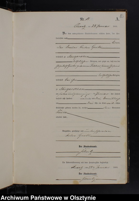 Obraz 14 z jednostki "Geburts-Neben-Register Nr 1 - 86"