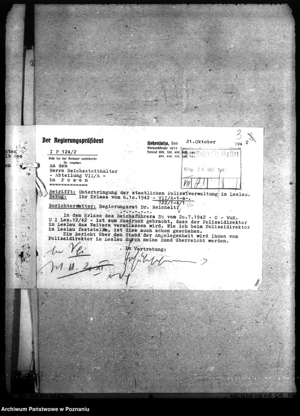 Obraz 7 z jednostki "Unterbringung der Staatlichen Polizeiverwaltung in Leslau (Włocławek)"