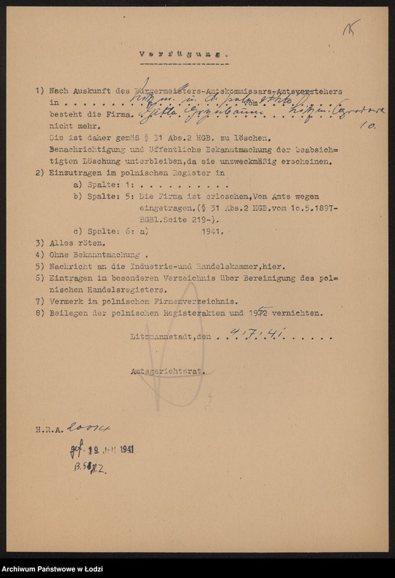 Obraz 17 z jednostki "Gitla Grynbaum- drobna sprzedaż mięsa"