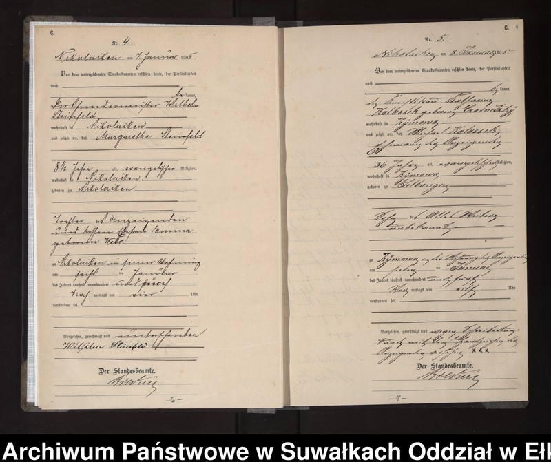 image.from.unit.number "Sterbe-Haupt-Register des Königlichen Preussischen Standes-Amtes Nikolaiken Kreis Sensburg"