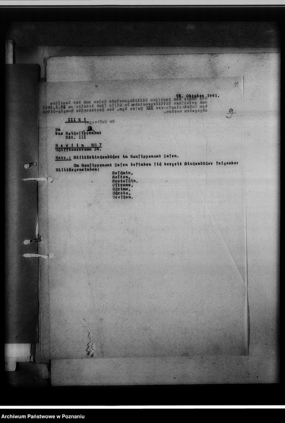 Obraz 16 z jednostki "Militärkirchenbücher [sprawy związane z poszukiwaniem i przejęciem ksiąg kościelnych w garnizonowych kościołach]"